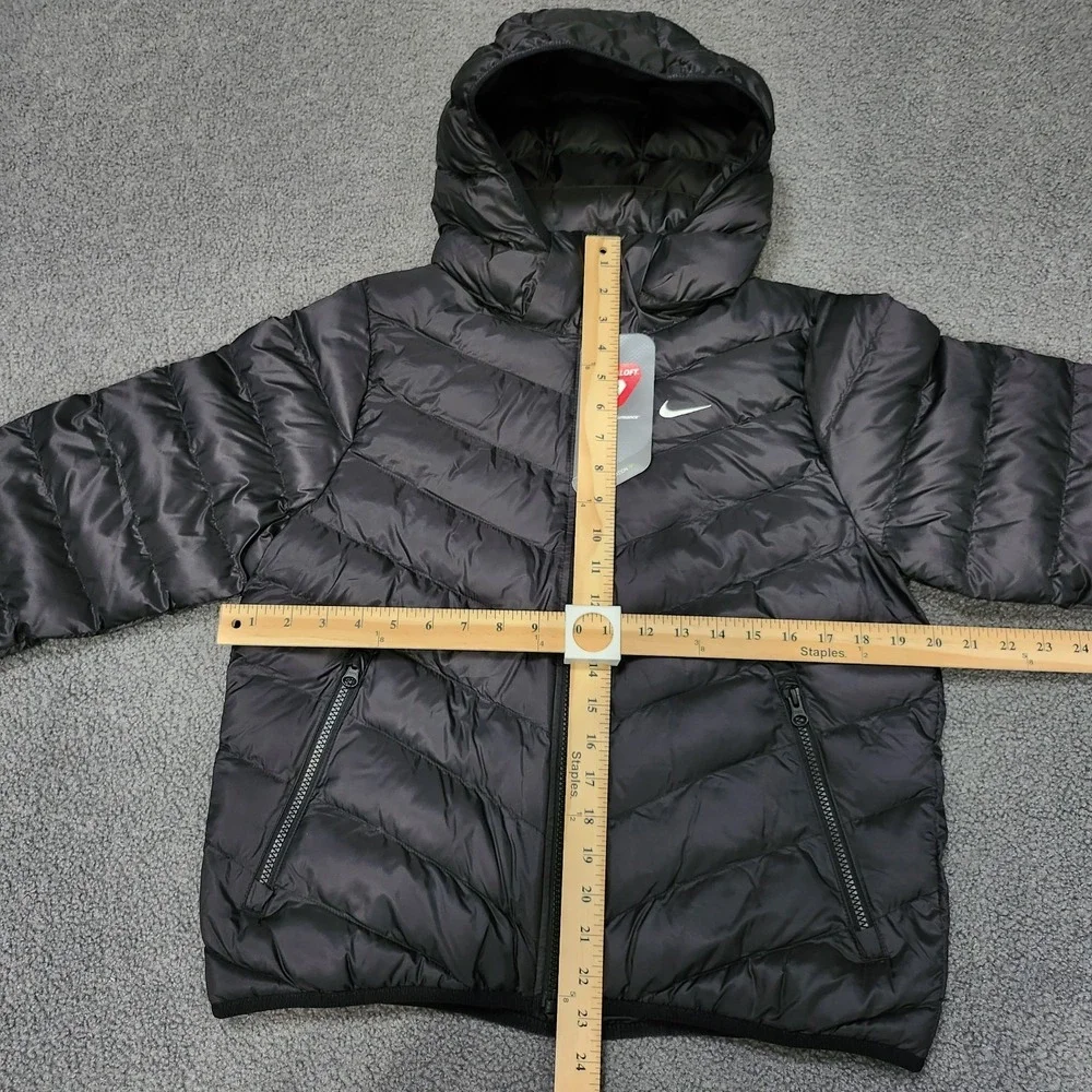 Womens Size S Nike Windpuffer Therma‑Fit Hooded Puffer Jacket Black HV2457‑010